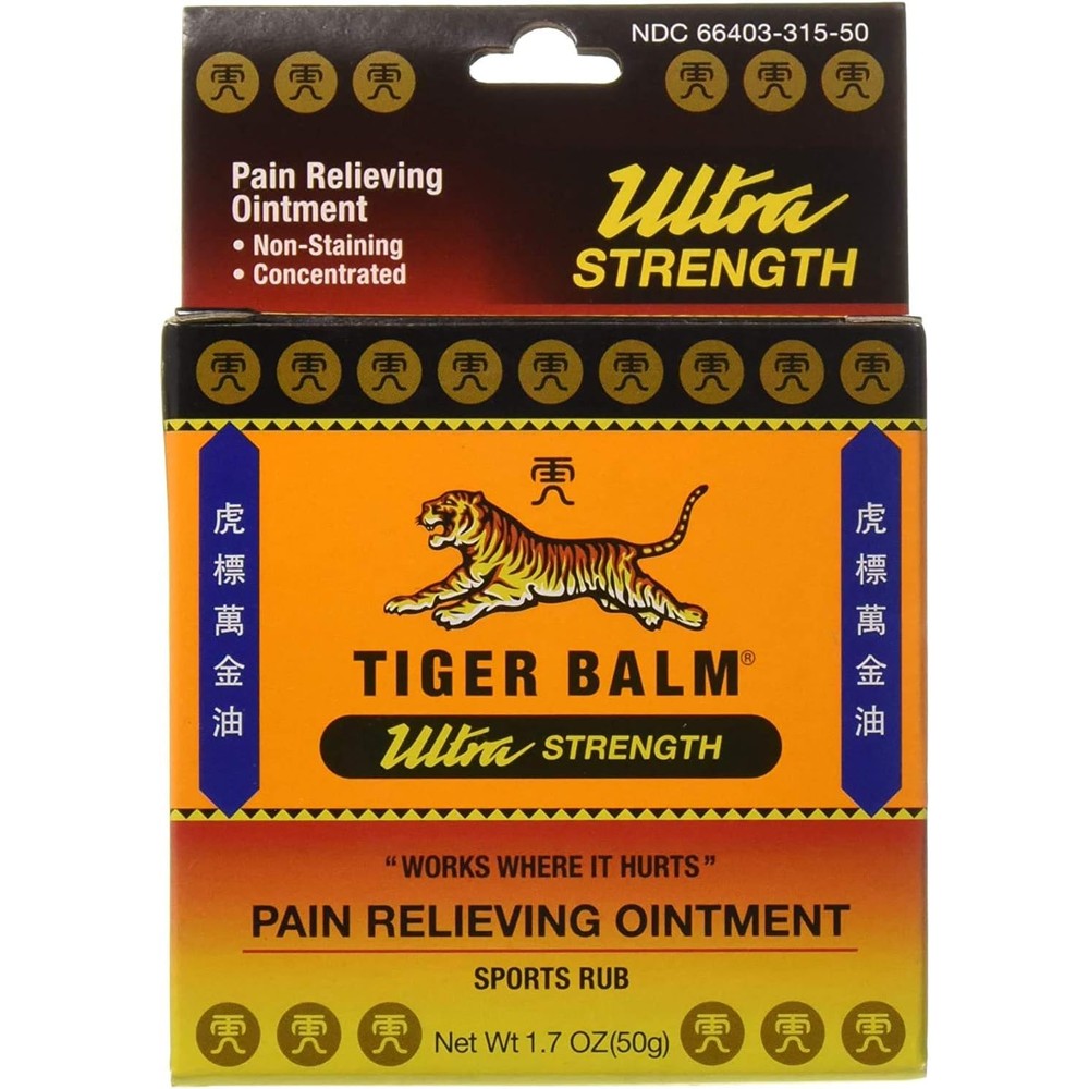 Tiger Balm Pain Relieving Ointment Ultra Strength Non-Staining - 1.7 Oz