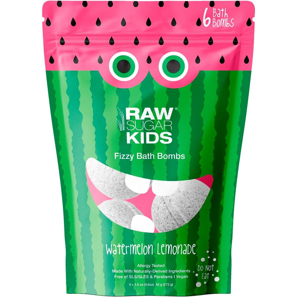 Raw Sugar Kids Watermelon Lemonade Fizzy Bath Bombs