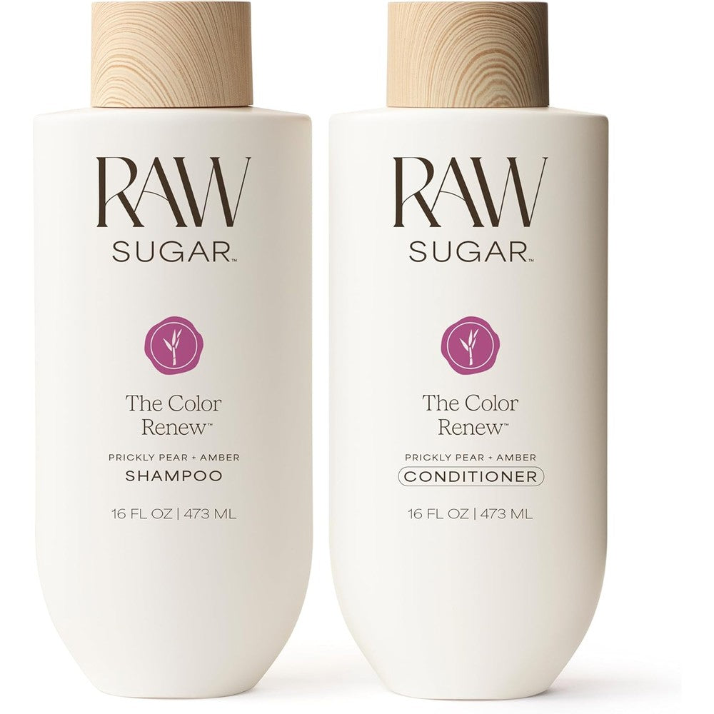 Raw Sugar Shampoo and Conditioner Set, The Color Renew Hair Care Duo, 16 Fl Oz (2 Products) Protects Color, A Renewing Haircare Bundle, Without SLS/SLES & Parabens, Vegan