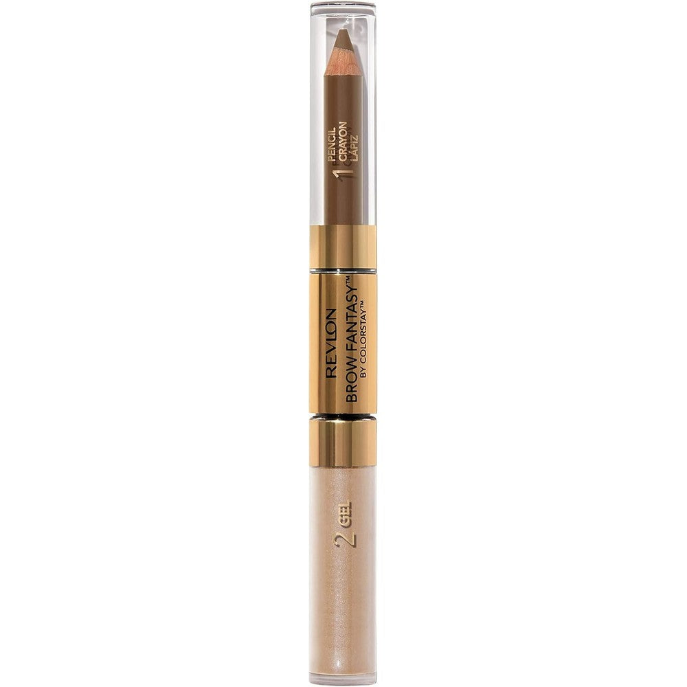 Revlon Eyebrow Gel & Pencil, ColorStay Brow Fantasy 2-in-1 Eye Makeup, Longwearing with Precision Tip, 104 Dark Blonde, 0.04 Oz
