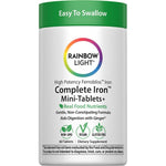 Rainbow Light Complete Iron Mini Tablets | 60 Count | High Potency Iron | with Vitamin C to Support Absorption | Supplement for Men and Women