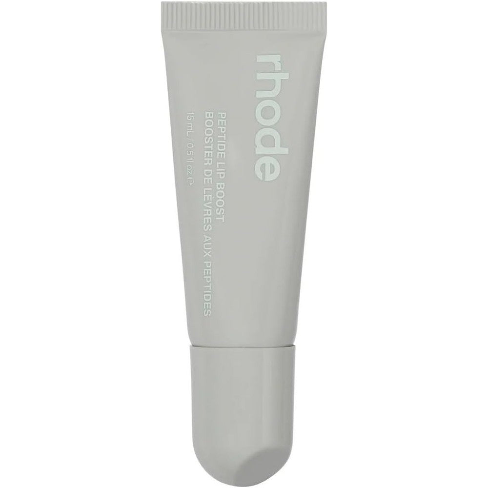 Rhode Peptide Lip Boost Plumping Lip Mask Sugarmint front view of gray tube.