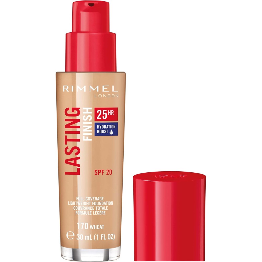Rimmel Rusting Finish Foundation 170 Wheat (Natural Beige) 30ml (x1)