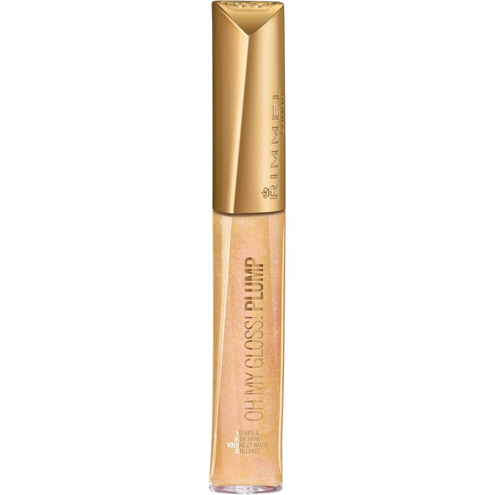 Rimmel Stay Plumped Lip Gloss, 801 Angel Shimmer, Pack of 1