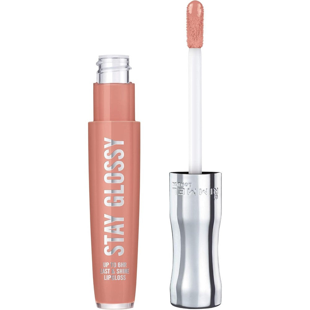 Rimmel Stay Glossy Lip Gloss - Non-Sticky and Lightweight Formula for Lip Color and Shine - 020 Sunday Brunch, .18oz