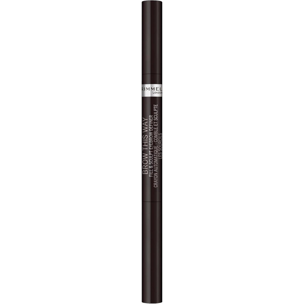 Rimmel Brow This Way Fill & Sculpt Eyebrow Definer, Soft Black