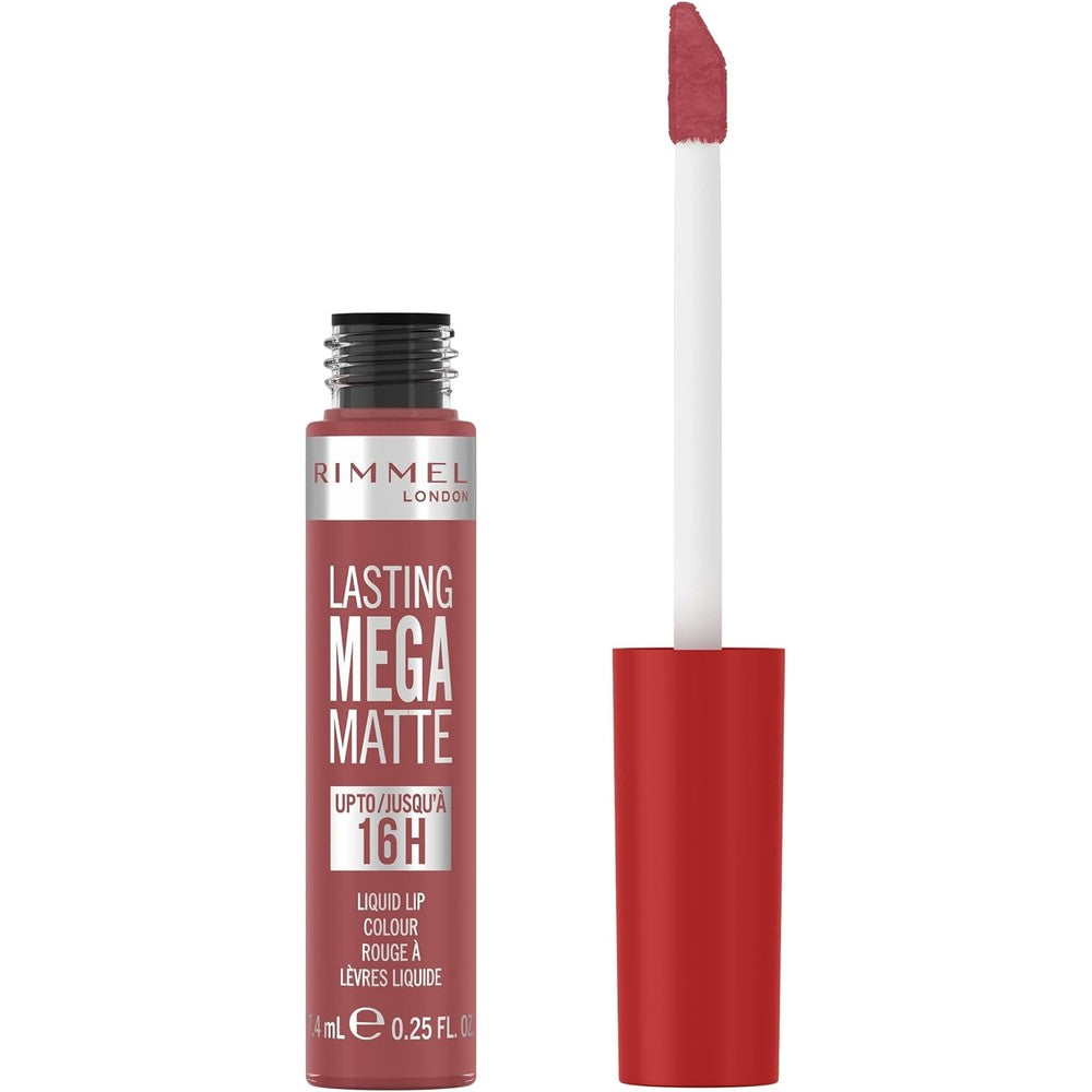 Rimmel London Lasting Mega Matte Liquid Lipstick, Long-Lasting, Hydrating, Vegan Formula - 210 - Rose & Shine, 0.25oz