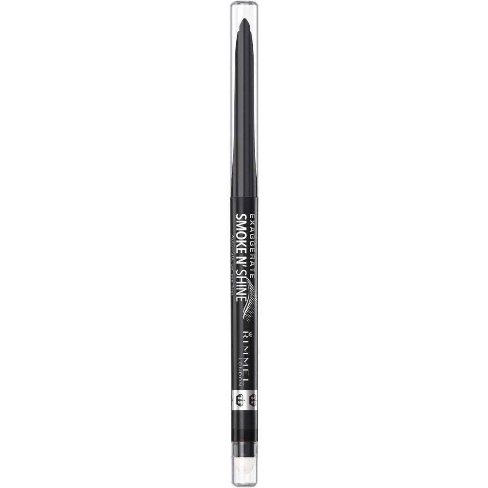 Rimmel London Exaggerate Smoke n' Shine Eye Definer Eyeliner, Long-Wearing, Gel Formula, Flake-Free, 001, Little Black Smokey, 0.01oz