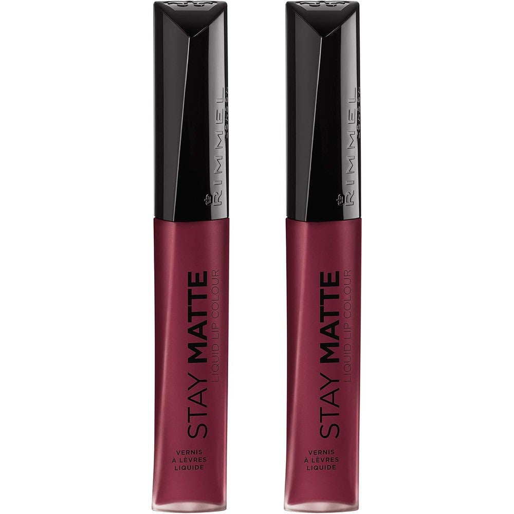 Rimmel Stay Matte Liquid Lip Color, Plum This Show, 0.21 Fl Oz, Pack of 2