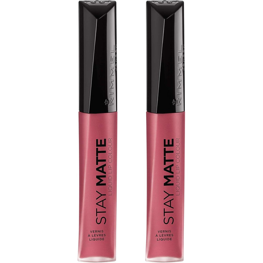 Rimmel Stay Matte Liquid Lip Color, Rose & Shine, 2 Count