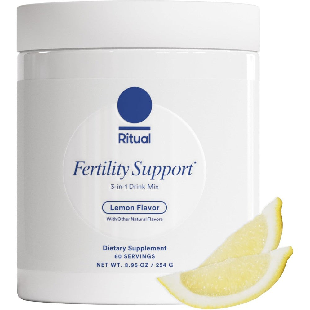 Ritual Fertility Support - Myo-Inositol, NAC, CoQ10 Supplement For Women - 3-in-1 Drink-Mix Formulated to Support Conception Outcomes with Studied Ingredients - Designed with an OB/GYN. - 60 Servings*
