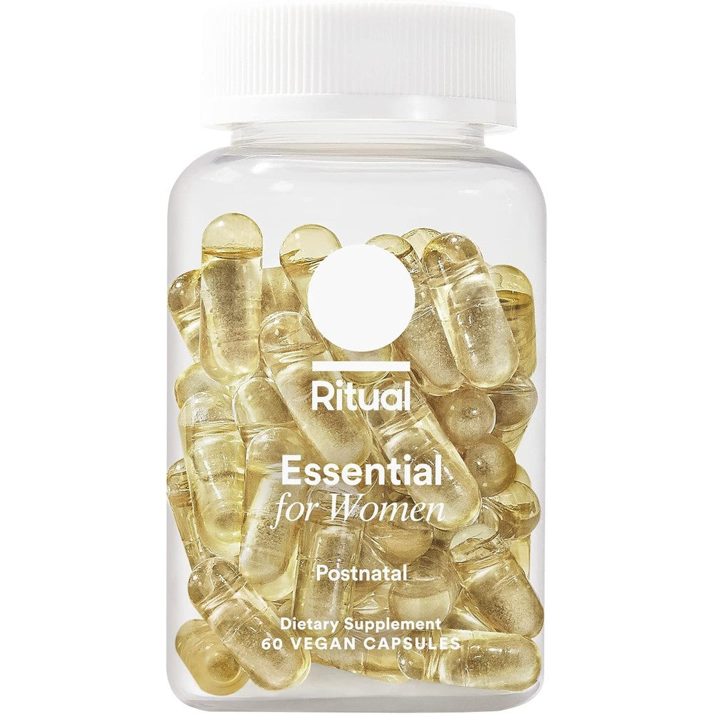 Ritual Postnatal Multivitamin for Women - Key Essential Vitamins and Minerals to Support Mom and Baby Postpartum and Throughout Lactation* - Choline, Omega-3 DHA - Mint - 60 Capsules - 30 Servings