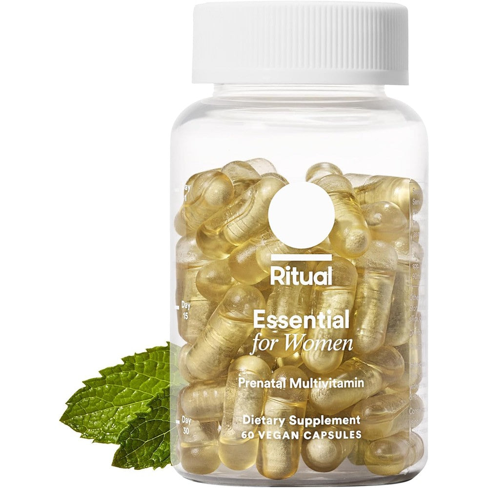 Ritual Prenatal Multivitamin for Women - Key Essential Vitamins and Minerals to Support Mom and Baby During Pregnancy* - Folate, Choline, Omega-3 DHA, Iron - Vegan - Mint - 60 Capsules - 30 Servings
