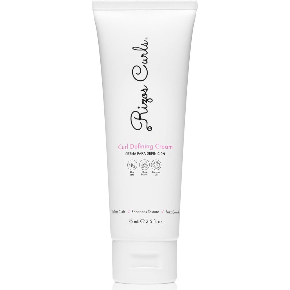 Rizos Curls Travel Curl Defining Cream, Enhance Waves, Curls & Coils, Soft Hold for Weightless Volume, Moisturizing for Frizz-Free Shine with Aloe Vera, Coconut Oil & Shea Butter, 2.5 oz