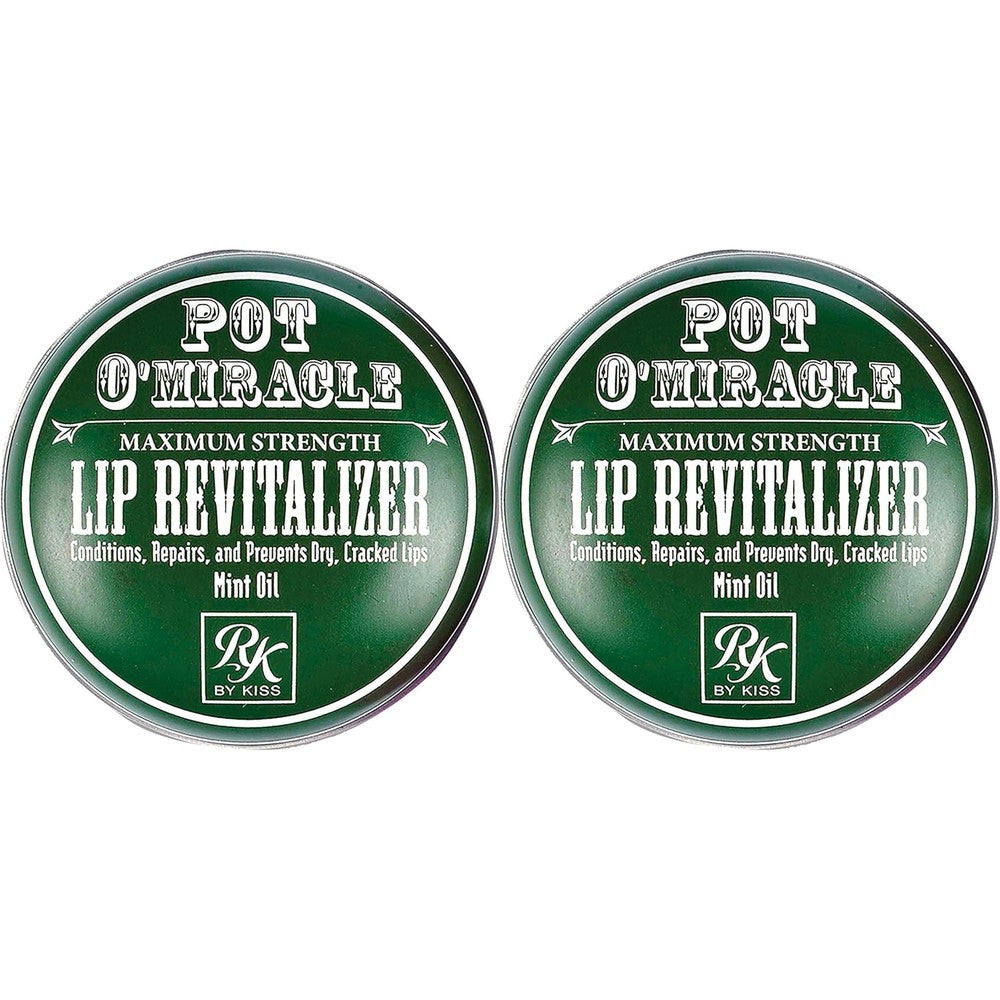 Ruby Kisses Pot O' Miracle Maximum Strength, Mint Oil (Lip Revitalizer, 2 Pack)