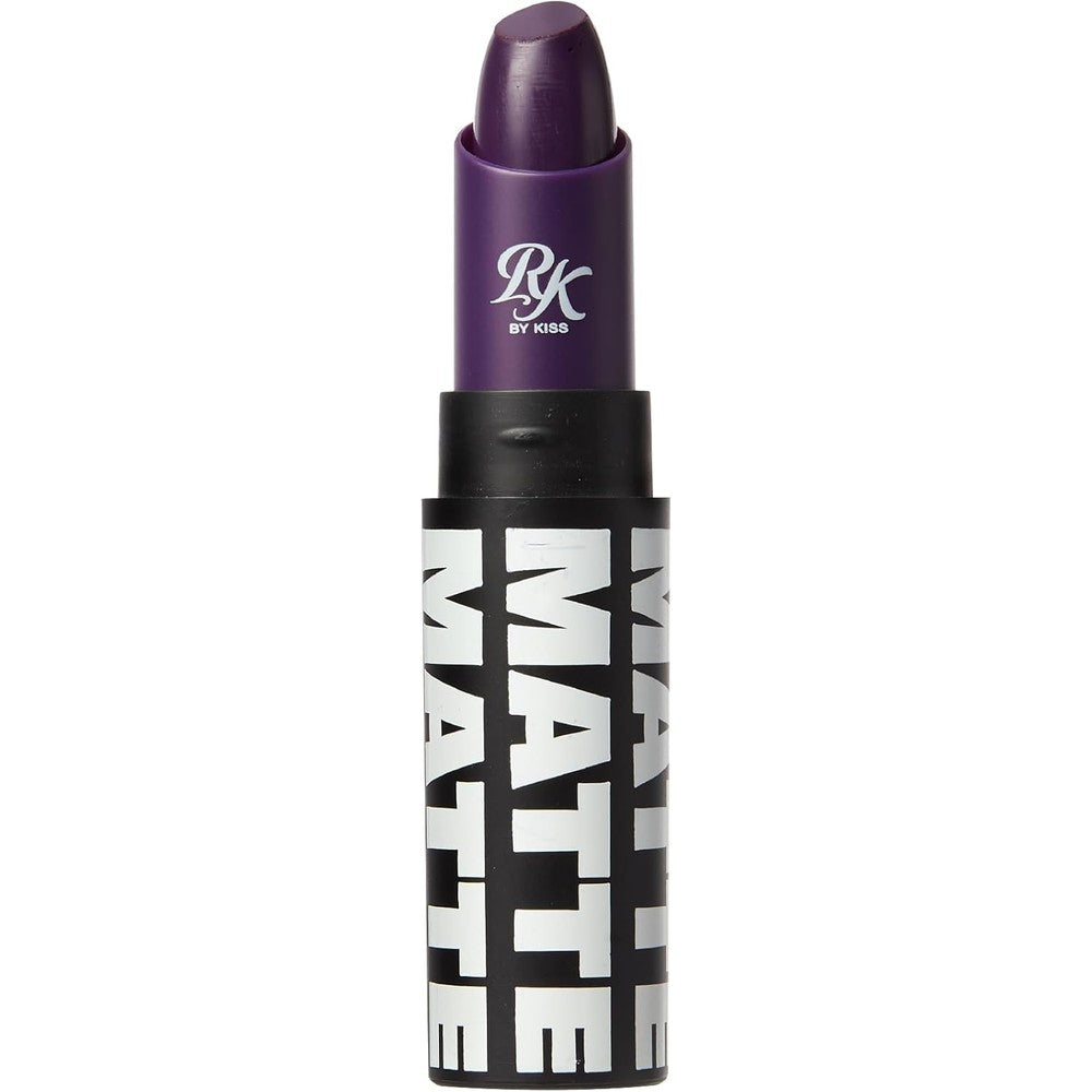 Ruby Kisses Lipstick, Matte Finish, Long-Lasting, Highly Pigmented, Smooth Apply, Full Coverage Lip Color Makeup (Heroin Purple)