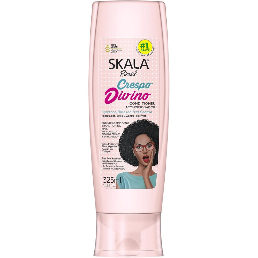 Skala Brasil Expert Crespo Divino Conditioner 325 milliliters bottle front view showing authentic product label