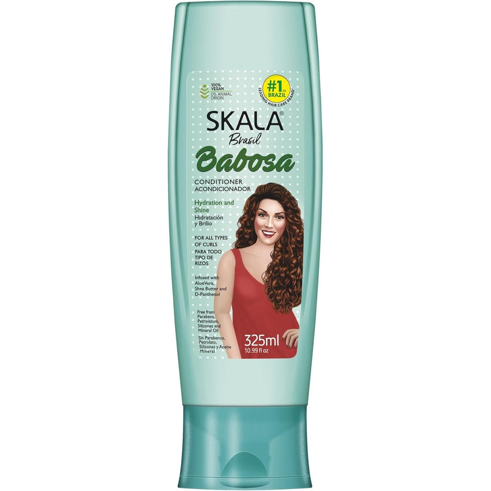 SKALA Expert Babosa Conditioner front view showing the vibrant light blue bottle with aloe vera graphics.