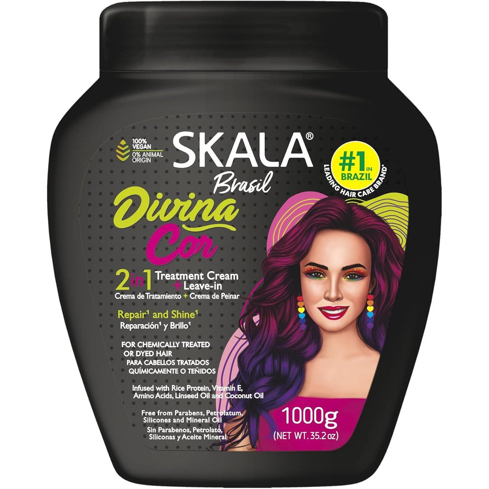SKALA Divina Cor 2 in 1 Treatment Cream 1000g front view for color treated hair hydration