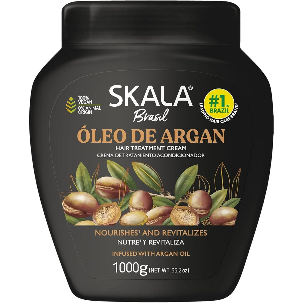 SKALA Oleo de Argan 2 in 1 Treatment Cream front view showcasing the 1000 grams container packaging.