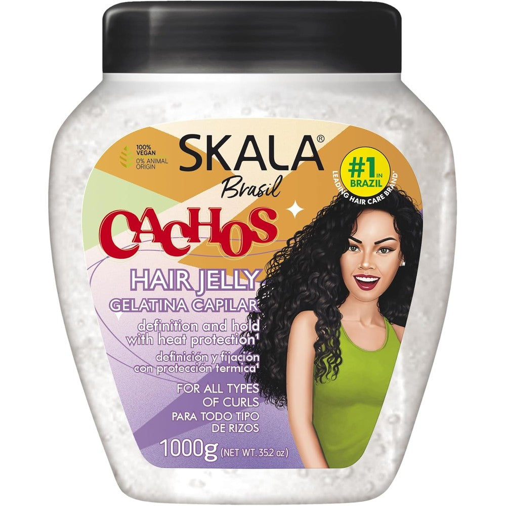 Skala Expert Cachos styling gel 1000g front view tub for curly hair definition
