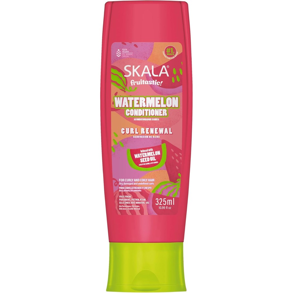 Skala Fruitastic Watermelon Conditioner front view bottle for curly hair hydration