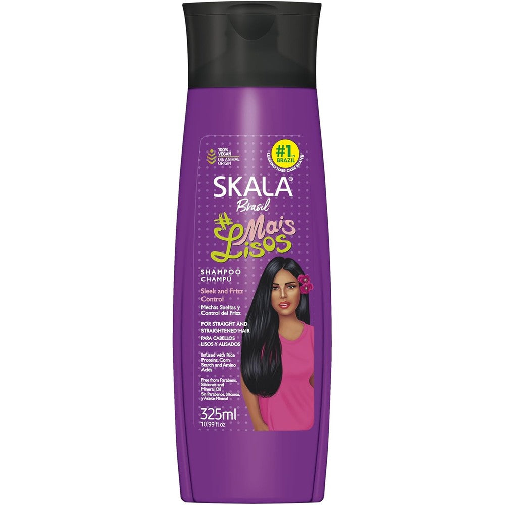 SKALA Expert Mais Lisos Shampoo 325 Milliliters front view bottle for straight hair care