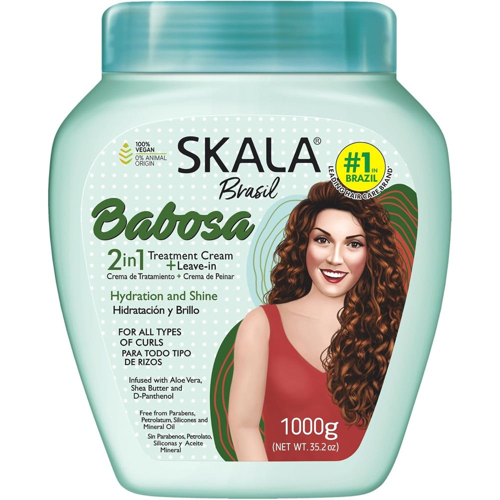Skala Brasil Babosa 2 in 1 Treatment Cream 1000 Grams front view container