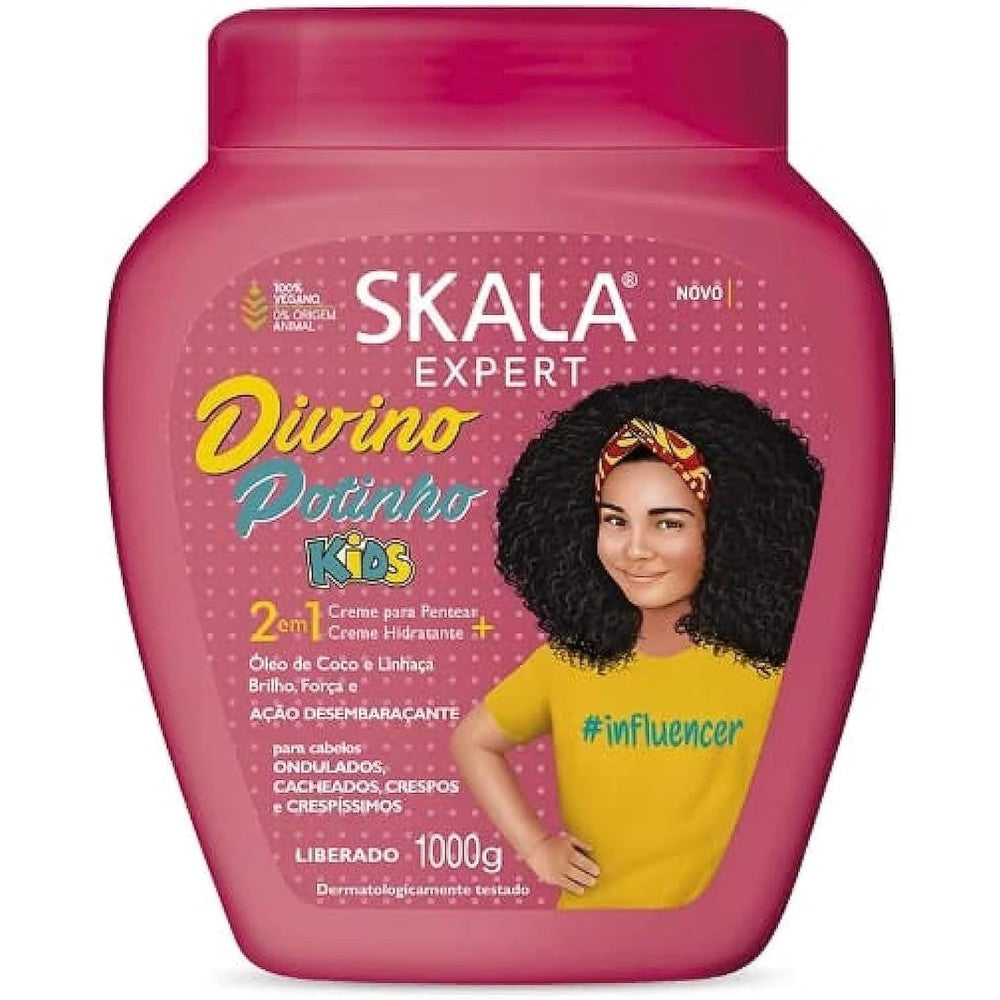 Skala Expert Crespinho Divino hair treatment cream front view tub for curly hair care