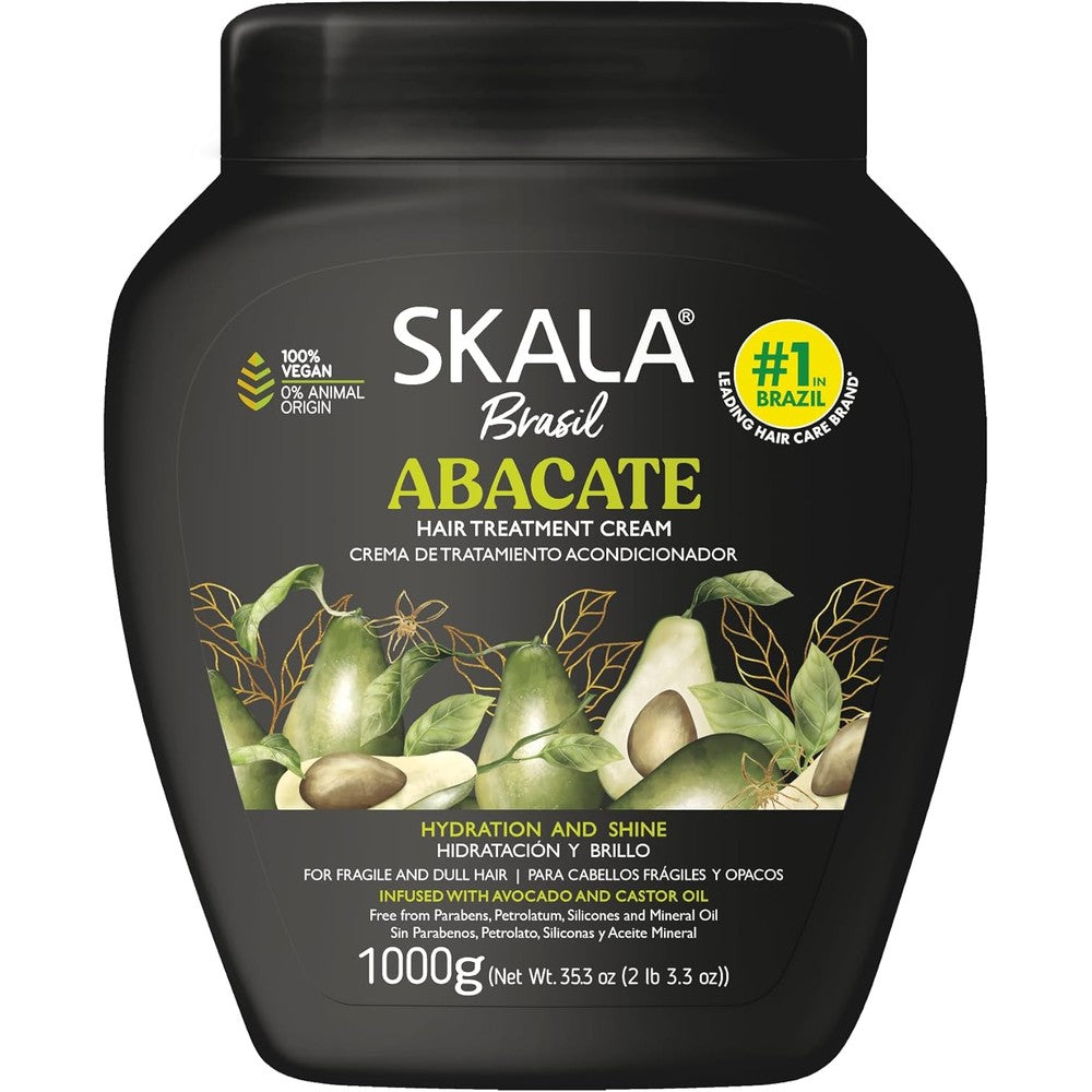 Skala Abacate Two In One Treatment Cream front view of the one thousand gram tub packaging.