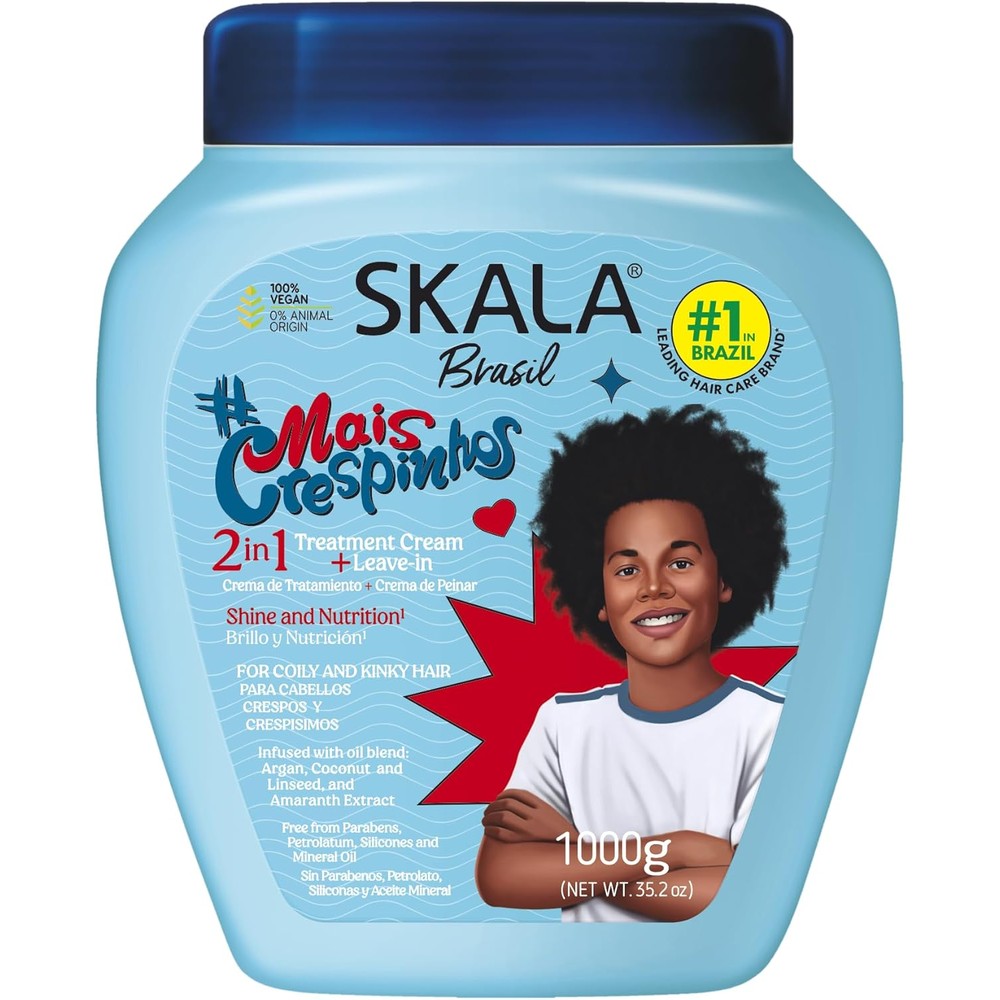 SKALA Mais Crespinhos 2 in 1 Treatment Cream front view bottle for coily hair