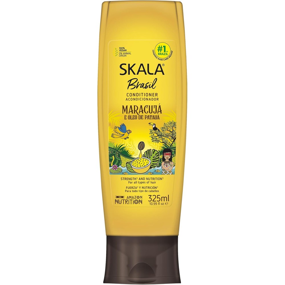 SKALA Maracuja and Oleo de Pataua vegan conditioner front view showcasing product bottle