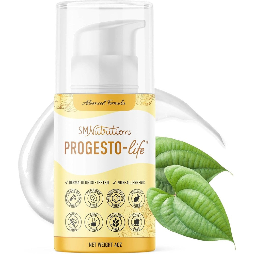 SMNutrition Advanced Progesto-Life Balancing Skin Cream for Women 4oz | Cosmetic Skin Cream | Dermatologist-Tested, Hypoallergenic & Cruelty-Free | 96 Applications