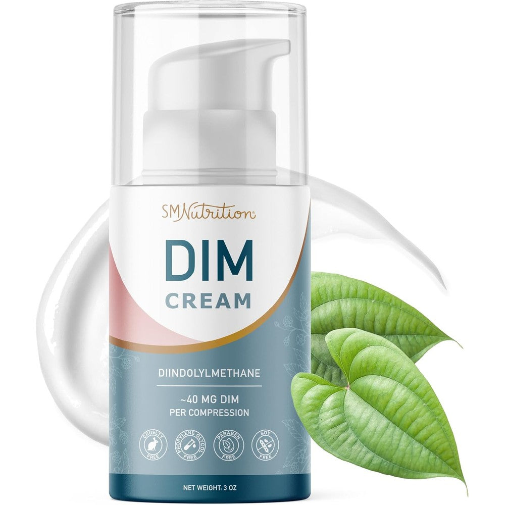 DIM Cream Supplement | Hormone Balancing Cream for Women | Diindolylmethane Supports Estrogen Balance & Relief for Menopause, Perimenopause, Hormonal Acne & Hot Flashes | ~40mg Per Serving | Soy-Free