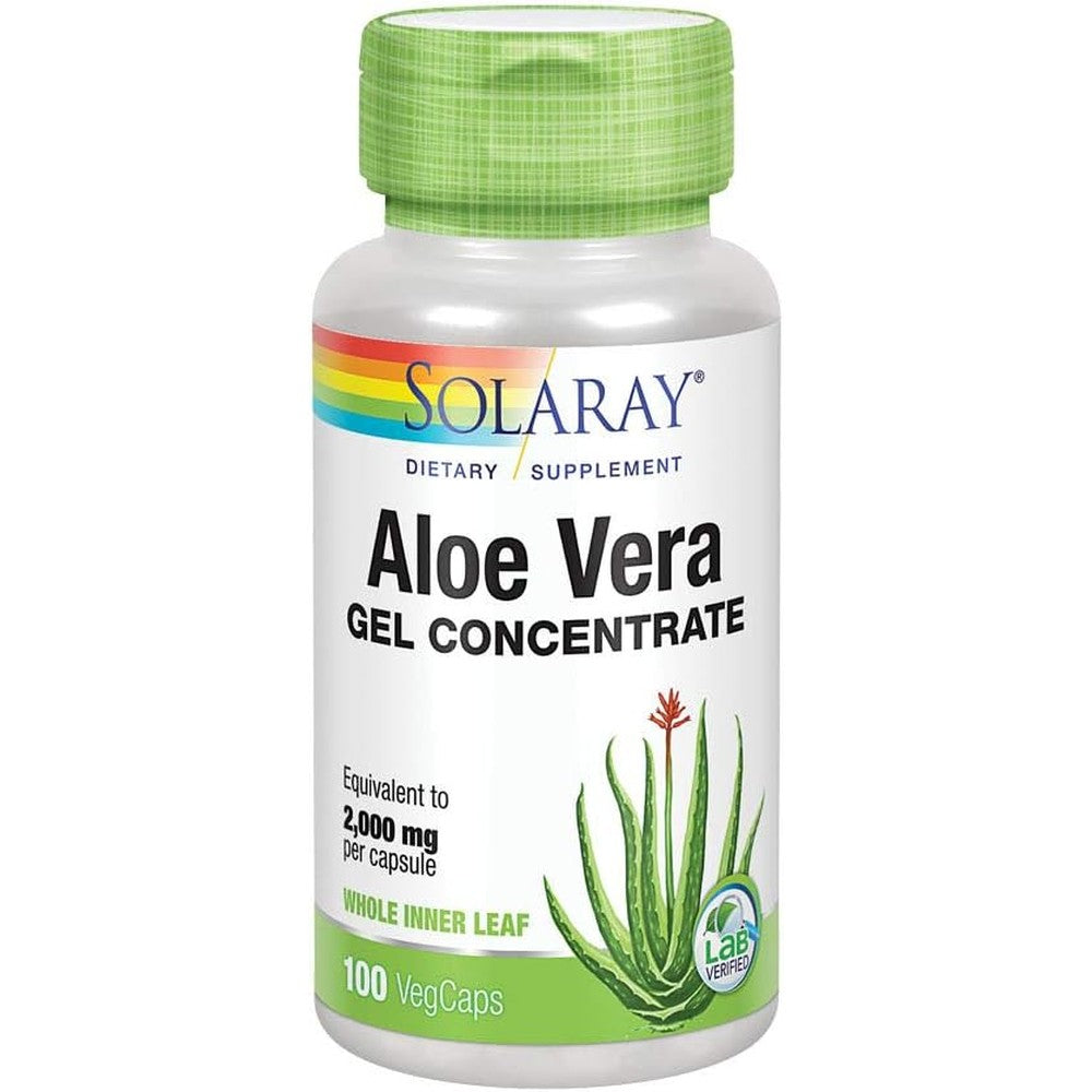 Aloe Vera Gel 2000mg Solaray 100 VCaps