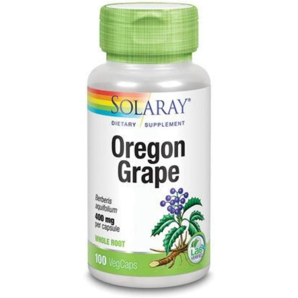 SOLARAY Oregon Grape Root Capsules, 400 mg | 100 Count