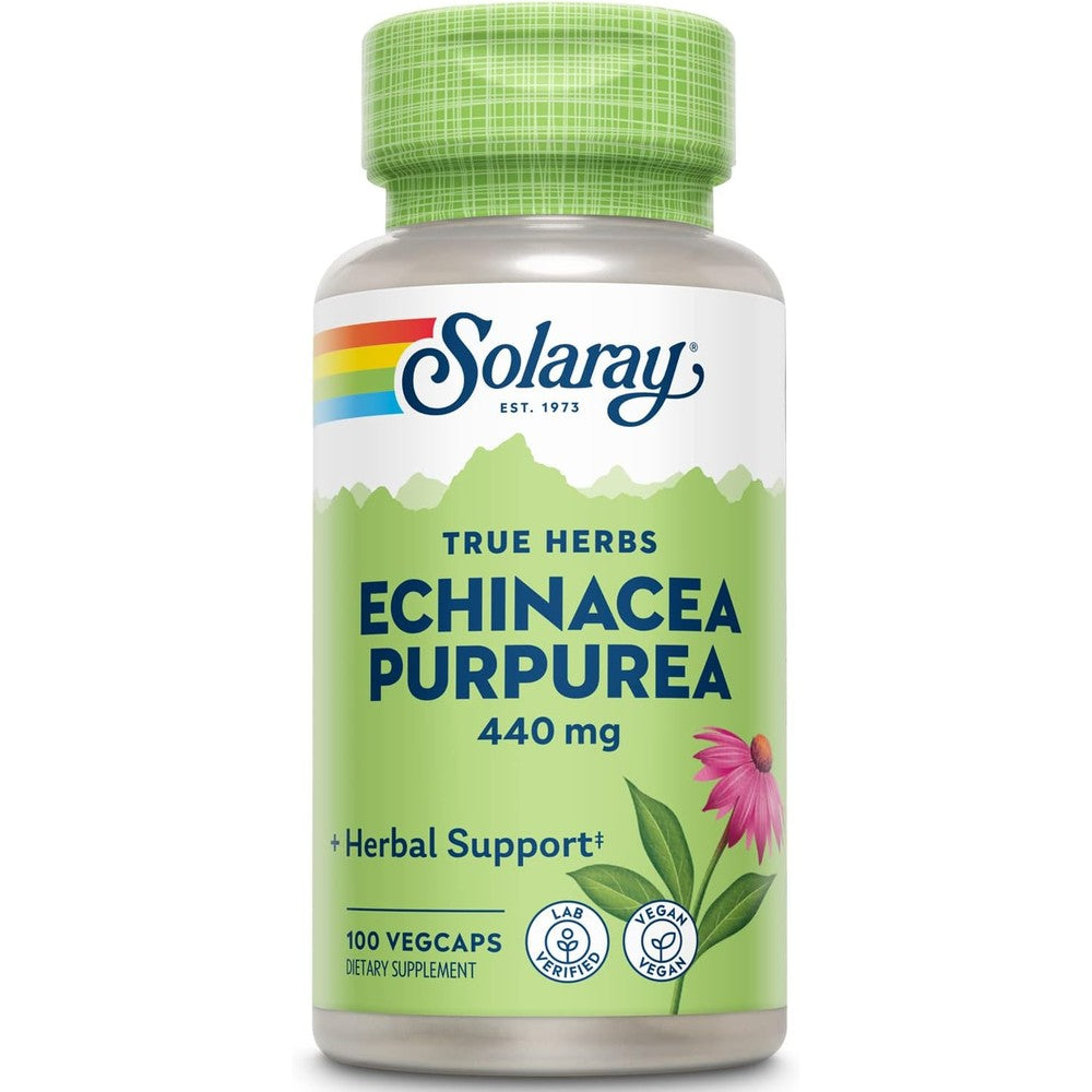 SOLARAY Echinacea Purpurea Root 440 mg | Healthy Immune & Respiratory Function Support | 100 VegCaps