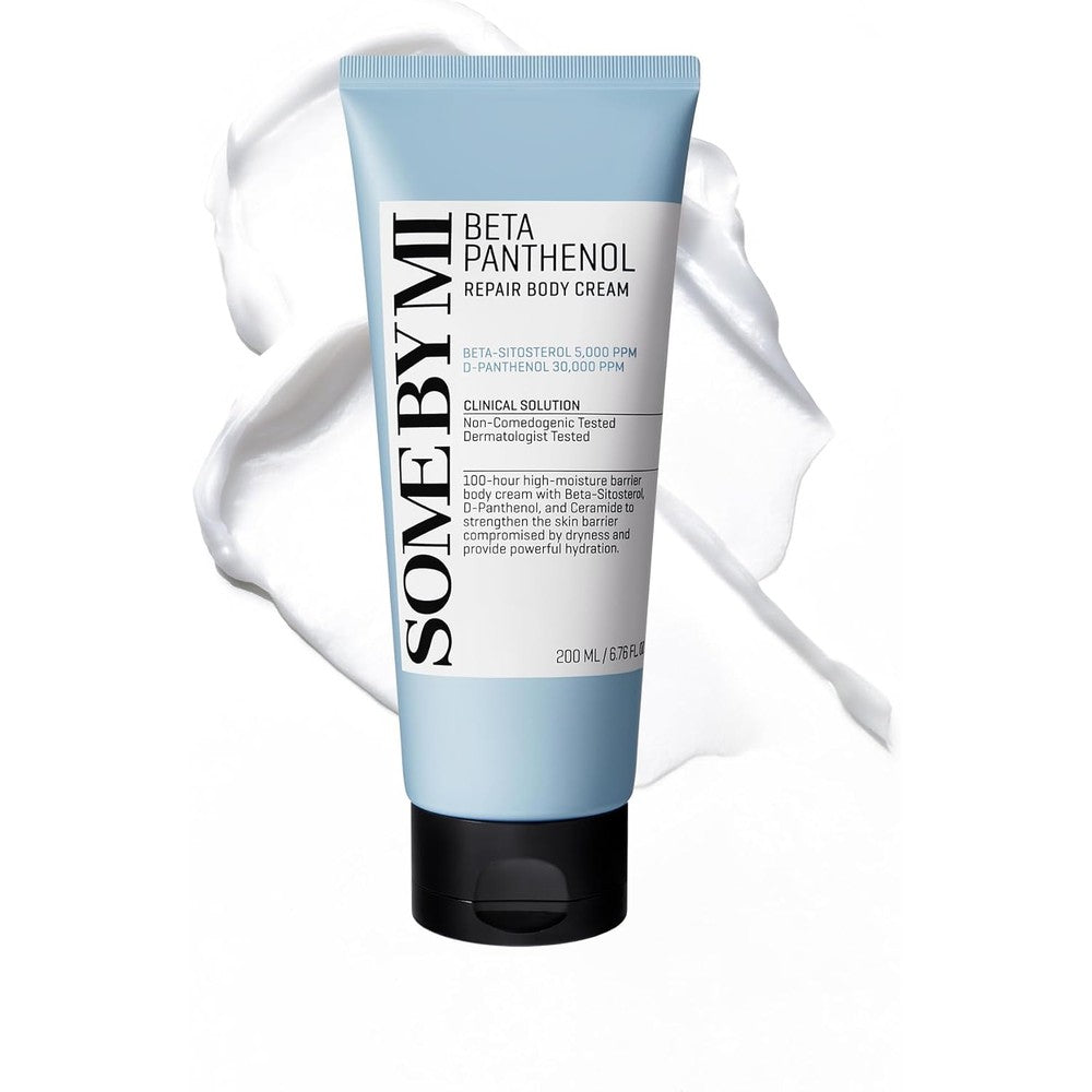 SOME BY MI Beta Panthenol Repair Body Cream front view tube of Korean body lotion for sensitive skin