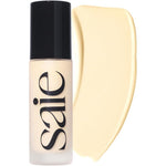 Saie Glowy Super Skin Tint Liquid Foundation - Weightless + Dewy Foundation with Lightweight Medium Coverage - Hydrating Face Makeup + Skin Care Serum Hybrid with Hyaluronic Acid - Shade 2 (1.01 oz)
