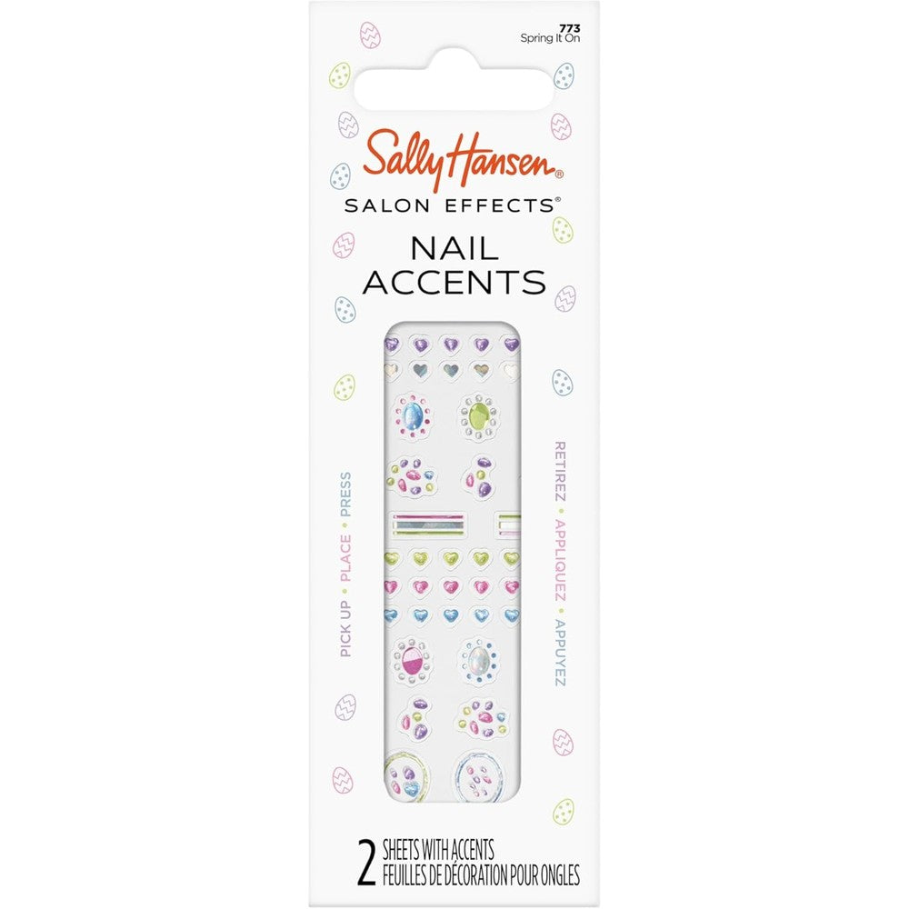 Sally Hansen Salon Effects Nail Accents | Easy to Use, No Commitment, Mix and Match Designs | Nail Art Decals for Polish or Bare Nails | Spring It On