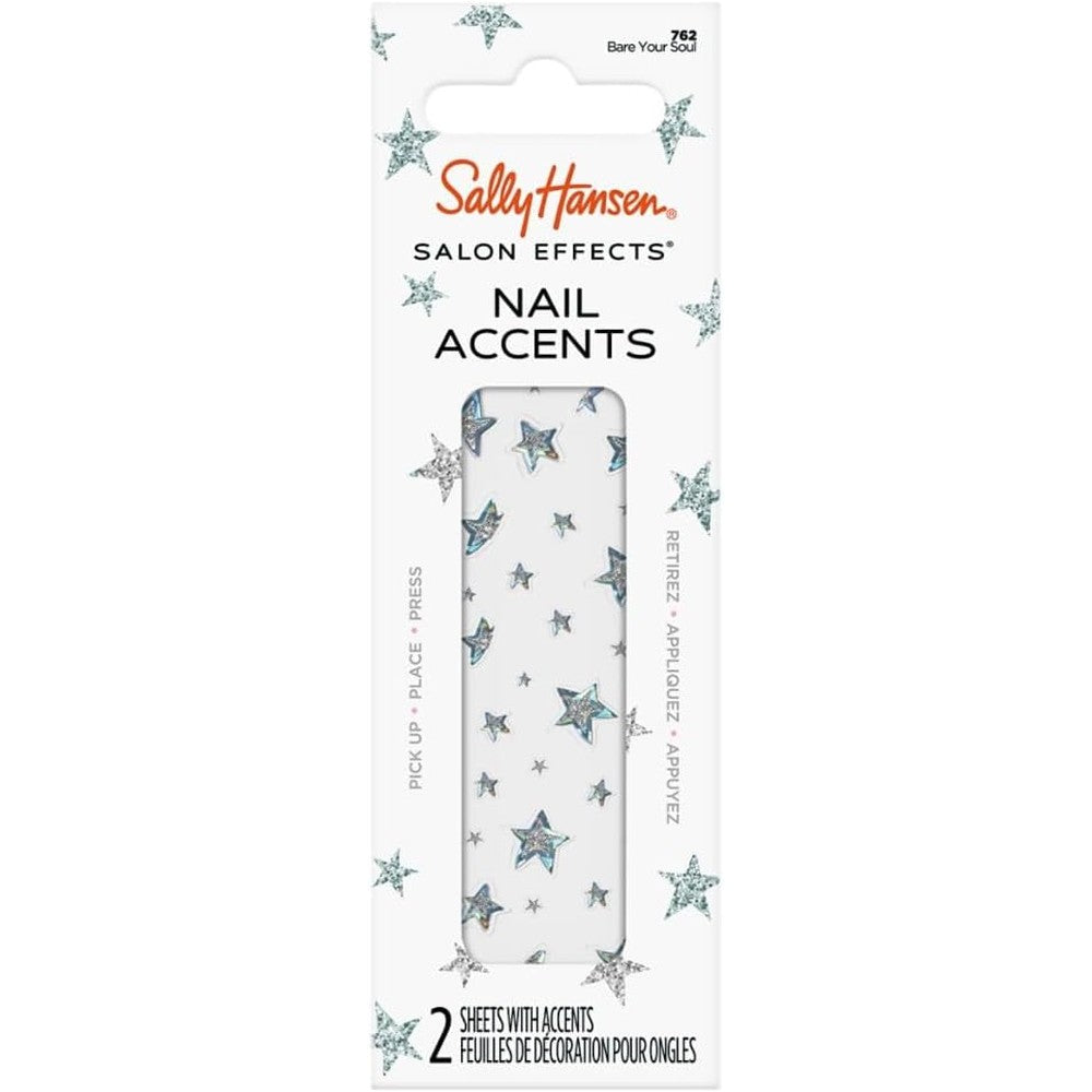 Sally Hansen Salon Effects Nail Accents | Easy to Use, No Commitment, Mix and Match Designs | Nail Art Decals for Polish or Bare Nails | Bare Your Soul