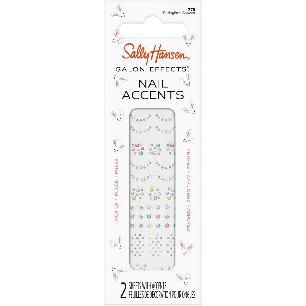 Sally Hansen Salon Effects Nail Accents | Easy to Use, No Commitment, Mix and Match Designs | Nail Art Decals for Polish or Bare Nails | Springtime Shower