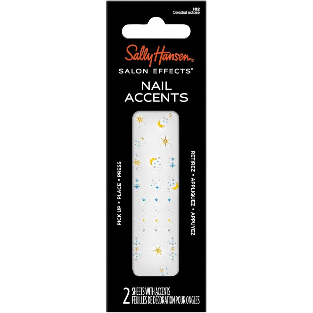Sally Hansen Salon Effects Nail Accents, Celestial Eclipse, Nail Art Decals, Easy to Use, No Commitment, Use On Nail Polish or Bare Nails, Mix and Match