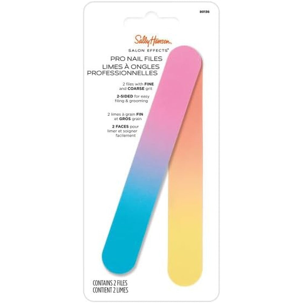 Sally Hansen Beauty Tools Salon Effects Pro Nail Files | Salon-Quality, Dual-Sided, Professional-Grade Emery Boards | Smooths and Shapes Nails
