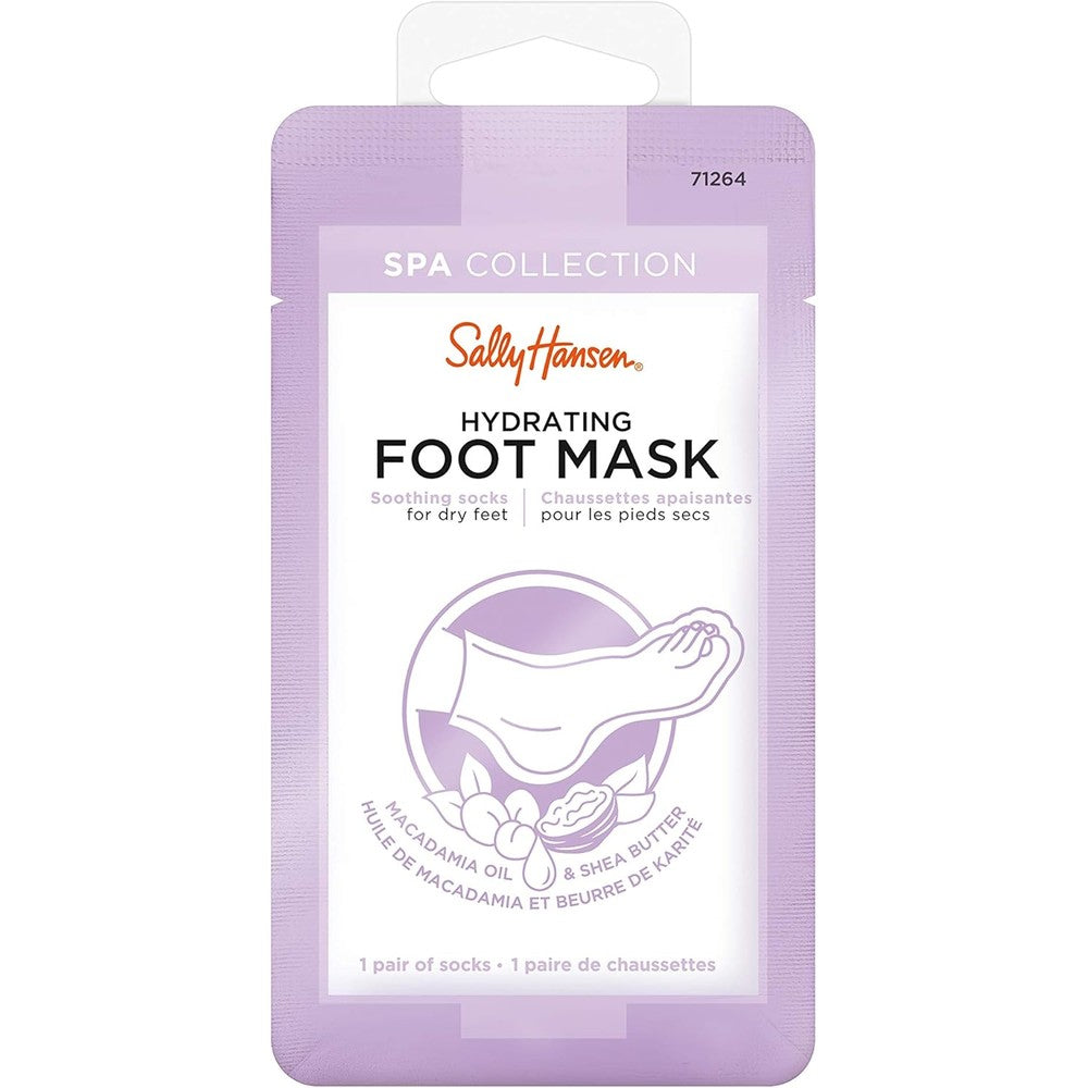 Sally Hansen Nail Treatment Spa Collection Hydrating Foot Mask | Soothes and Moisturizes Dry Feet | Enriched with Vitamin E, Macadamia & Shea Butter