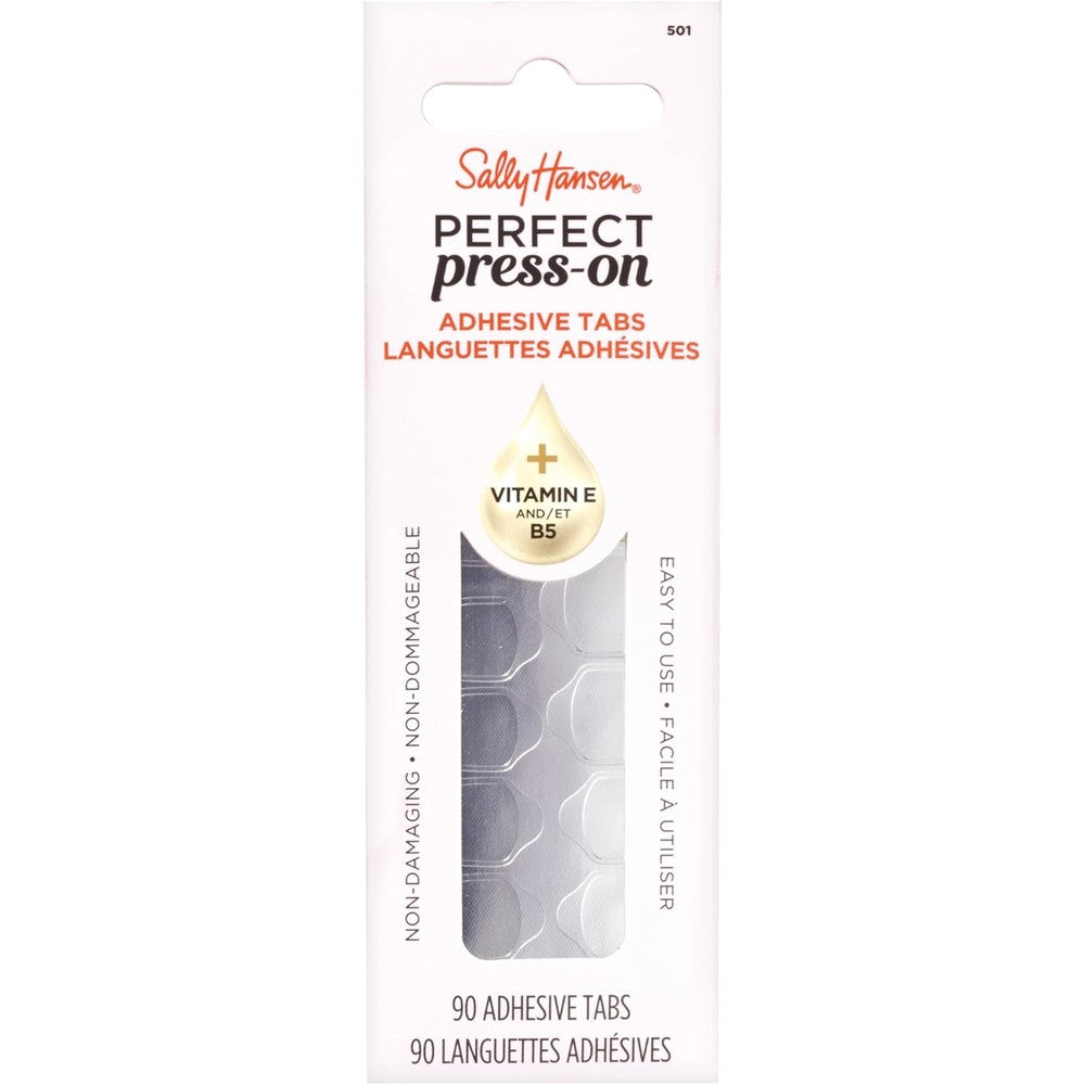Sally Hansen Perfect Press-On Adhesive Tabs | Easy to Use, Non-Damaging, Long-Lasting, Vitamin E & B5 | Travel-Friendly On the Go Tabs