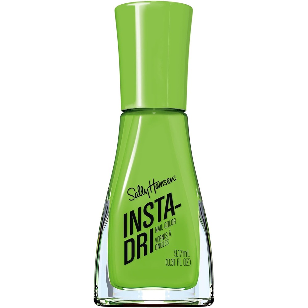 Sally Hansen Insta-Dri Electric Feels Nail Polish | Quick Dry, Long Lasting, Streak-Free Shine | Opaque, Shiny | 524 Neon Nitro| Bright Neon Green Nail Color