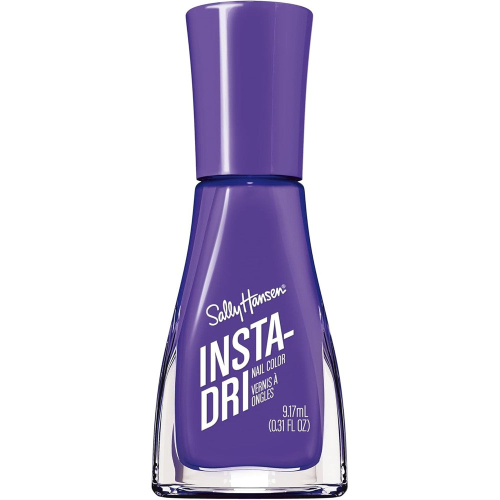 Sally Hansen Insta-Dri Electric Feels Nail Polish | Quick Dry, Long Lasting, Streak-Free Shine | Opaque, Shiny | 478 Vivid Voltage | Neon Purple Nail Color