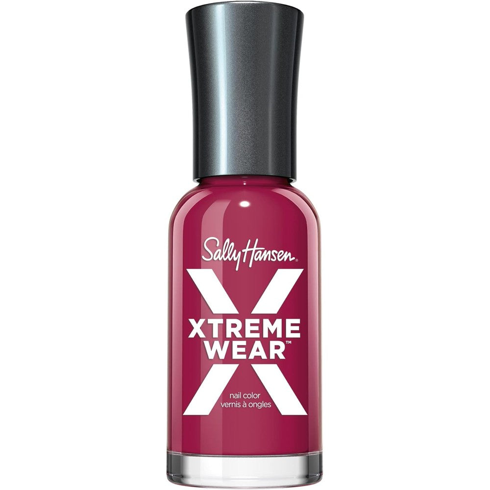 Sally Hansen Xtreme Wear Nail Polish | Streak-Free, Shiny Finish, Long-Lasting, Chip-Resistant, Opaque | Feeling Wine | Burgundy Red Nail Color