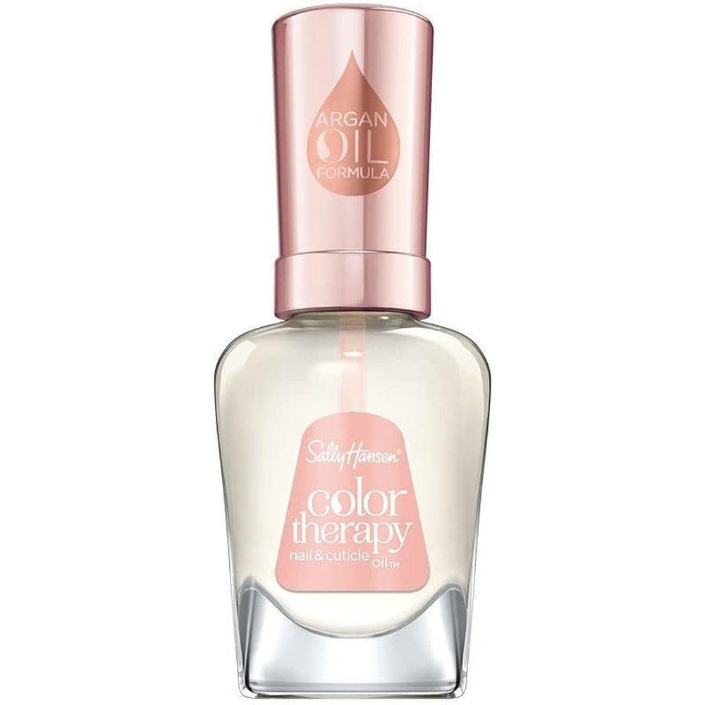 Sally Hansen Color Therapy Nail Polish, Nail and Cuticle Oil Long-Lasting Nail Polish with Gel Shine and Nourishing Care, Pack of 1